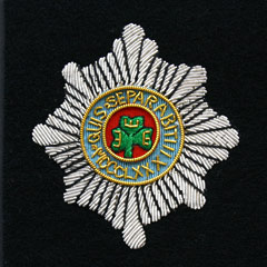 Irish Guards wire blazer badge